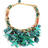 Green Trendy Statement Starfish Party Jewelry