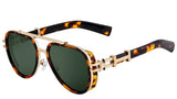 Trendy Steampunk Double Beam Oval Sunglasses