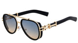 Trendy Steampunk Double Beam Oval Sunglasses