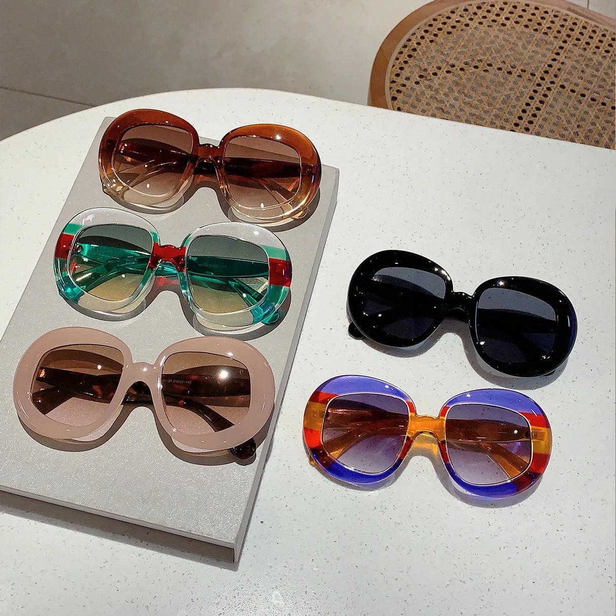 Collection of Trendy Stylish Gradient Oversized Sunglasses