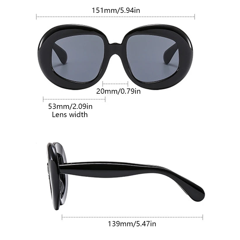 Size of Trendy Stylish Gradient Oversized Sunglasses