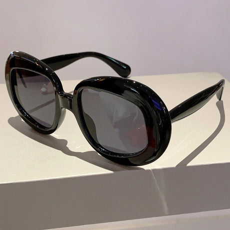 Black Trendy Stylish Gradient Oversized Sunglasses