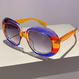 Multicolor Trendy Stylish Gradient Oversized Sunglasses