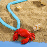 Trendy Summer Bohemia Lobster Crab Pendant Necklace