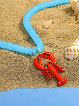 Trendy Summer Bohemia Lobster Crab Pendant Necklace