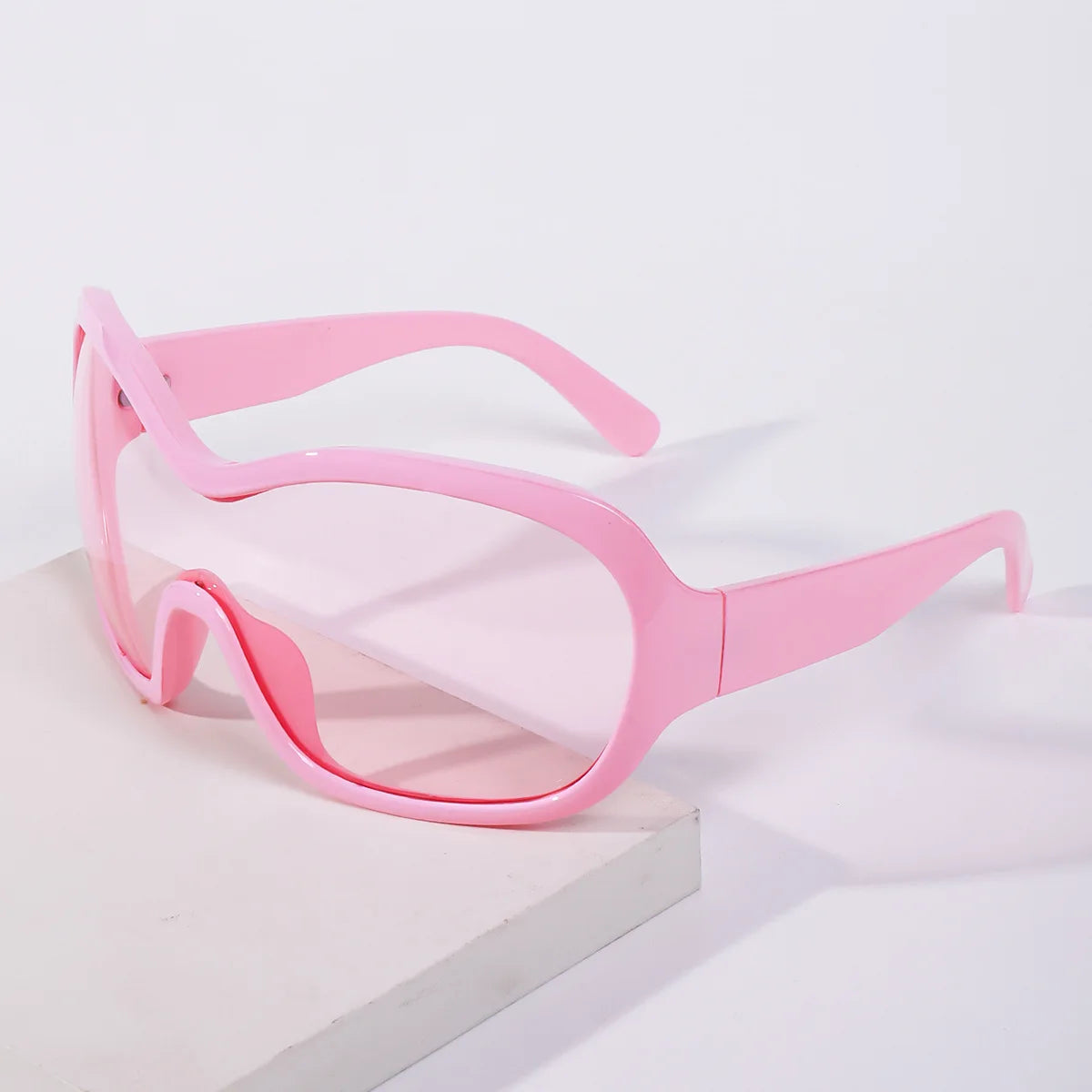 Pink Trendy Unique Round Shaped Sunglasses