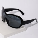 Black Trendy Unique Round Shaped Sunglasses