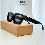 Trendy Vacation Luxury Retro Square Sunglass