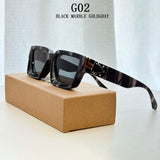 Trendy Vacation Luxury Retro Square Sunglass