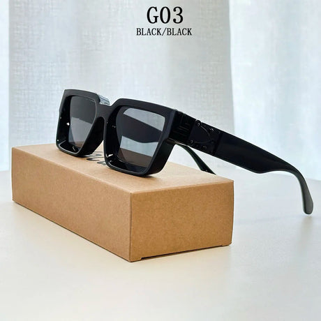 Trendy Vacation Luxury Retro Square Sunglass