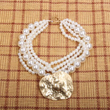 Trendy Vintage Pearls Party Necklace