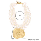 Size of Trendy Vintage Pearls Party Necklace