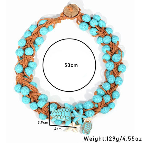 Size of Trendy Vintage  Statement Beads Necklace