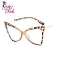 Triangle Frame Oversized TR90 Glasses Sassy Chick Logo