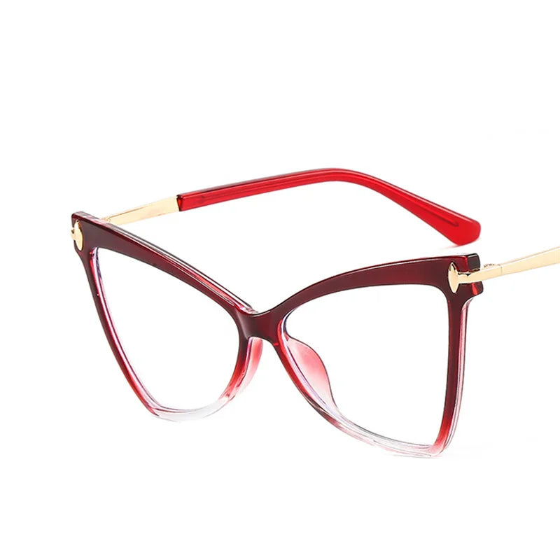 Triangle Frame Oversized TR90 Glasses red