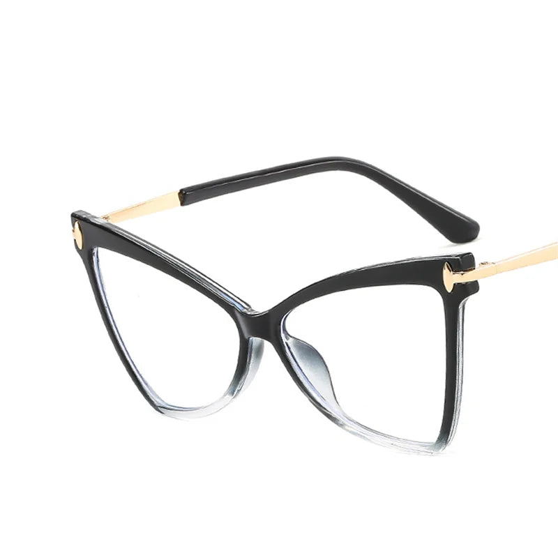Triangle Frame Oversized TR90 Glasses black