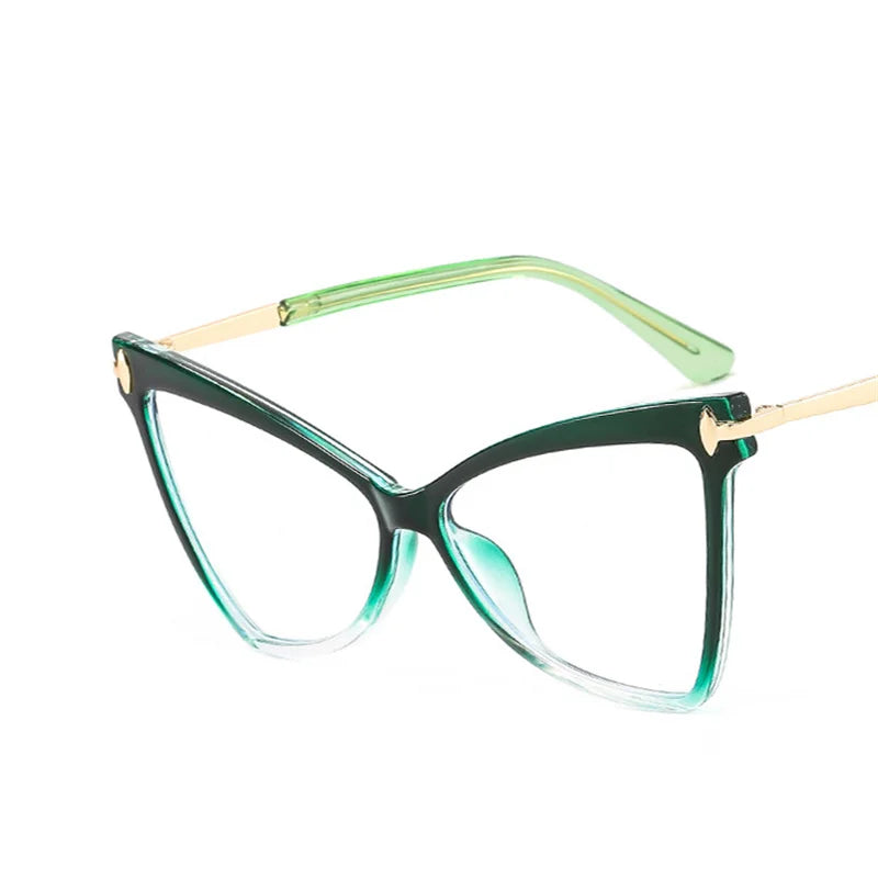 Triangle Frame Oversized TR90 Glasses green