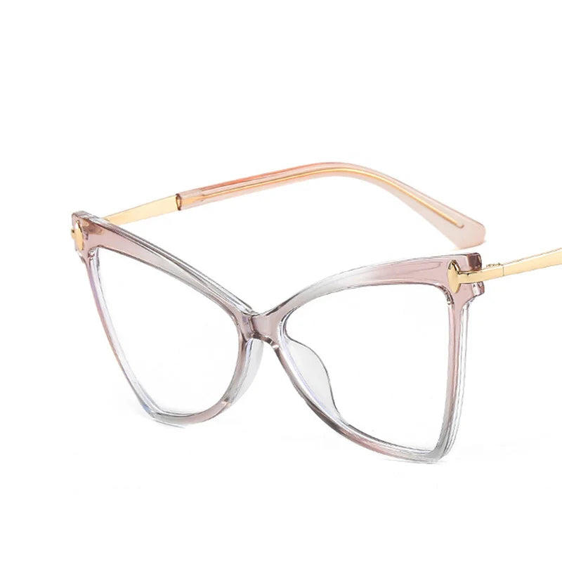 Triangle Frame Oversized TR90 Glasses transparent