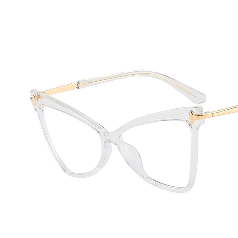 Triangle Frame Oversized TR90 Glasses white