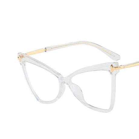 Triangle Frame Oversized TR90 Glasses white