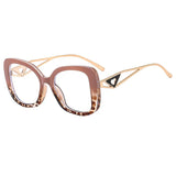 Triangle Heart Temple Eyeglasses Blue Light Blocking
