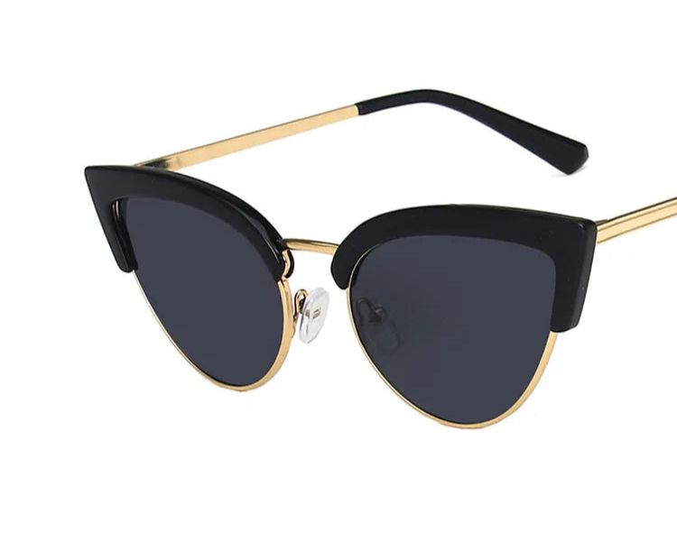 UV400 Cat Eye Anti Blue Light Women Glasses black