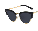UV400 Cat Eye Anti Blue Light Women Glasses black