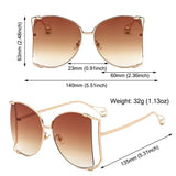  UV Protection Oversized Pearl Design Sunglasses size weight 