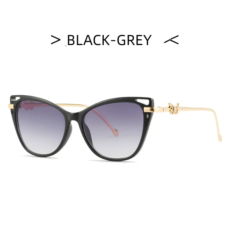 unique colorful butterfly sunglasses black grey