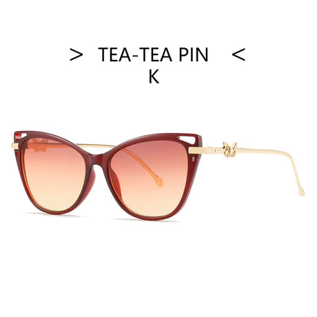 unique colorful butterfly sunglasses tea pink