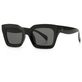 Black Unique Flat Top Cool Colorful Square Sunglasses