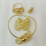Unique Gold Color Copper Jewelry Set