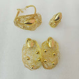 Unique Gold Color Copper Jewelry Set
