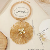 Size of Unique Handmade Aluminum Flower Statement Jewelry