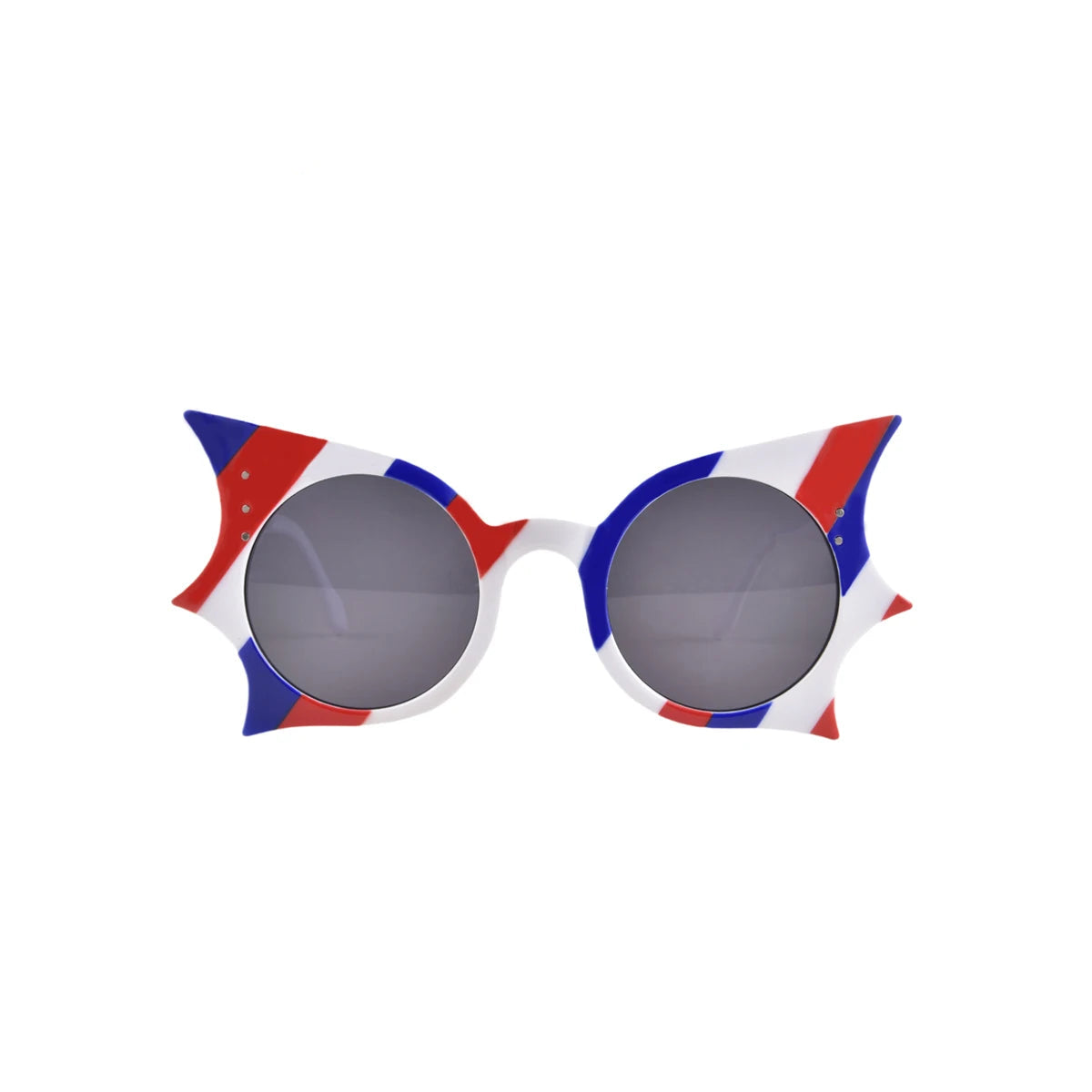 blue red white bat shaped sunglass 