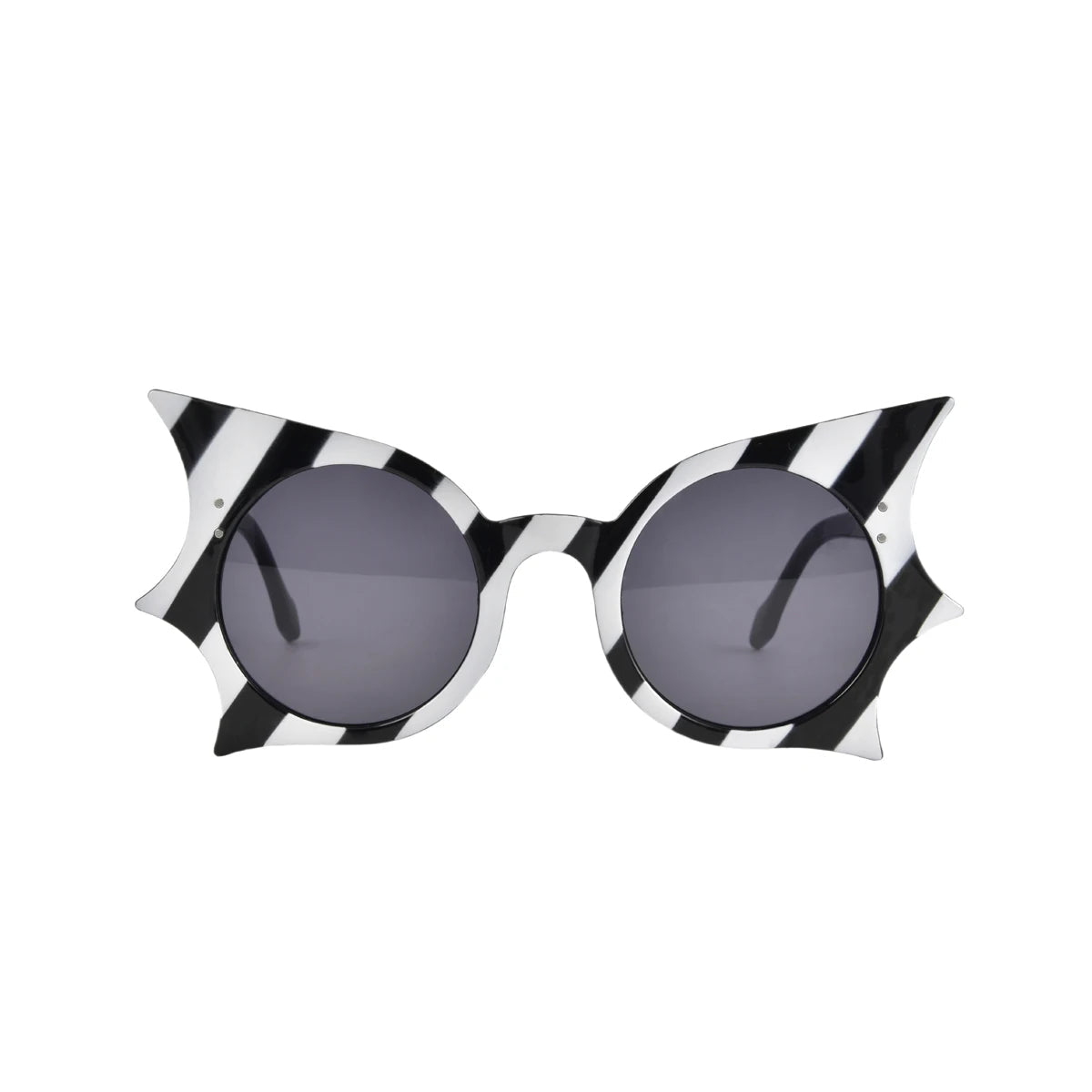 black white bat shaped sunglass