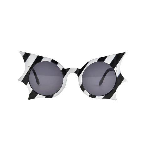 black white bat shaped sunglass