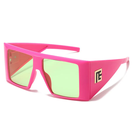Pink Unique Oversized Square Ladies Sunglasses