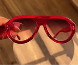 Versatile Trendy Rivet Large Frame Pilot Sunglasses