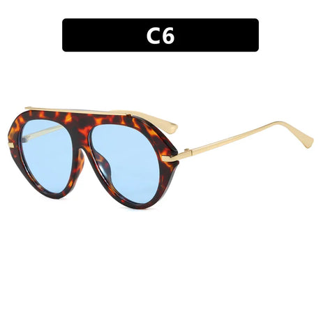 Leopard Vintage Big Size UV400 Sunglasses