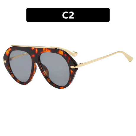 Leopard Vintage Big Size UV400 Sunglasses