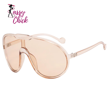 Vintage Brand Oversized Pilot Sunglasses Sassy Chick Logo