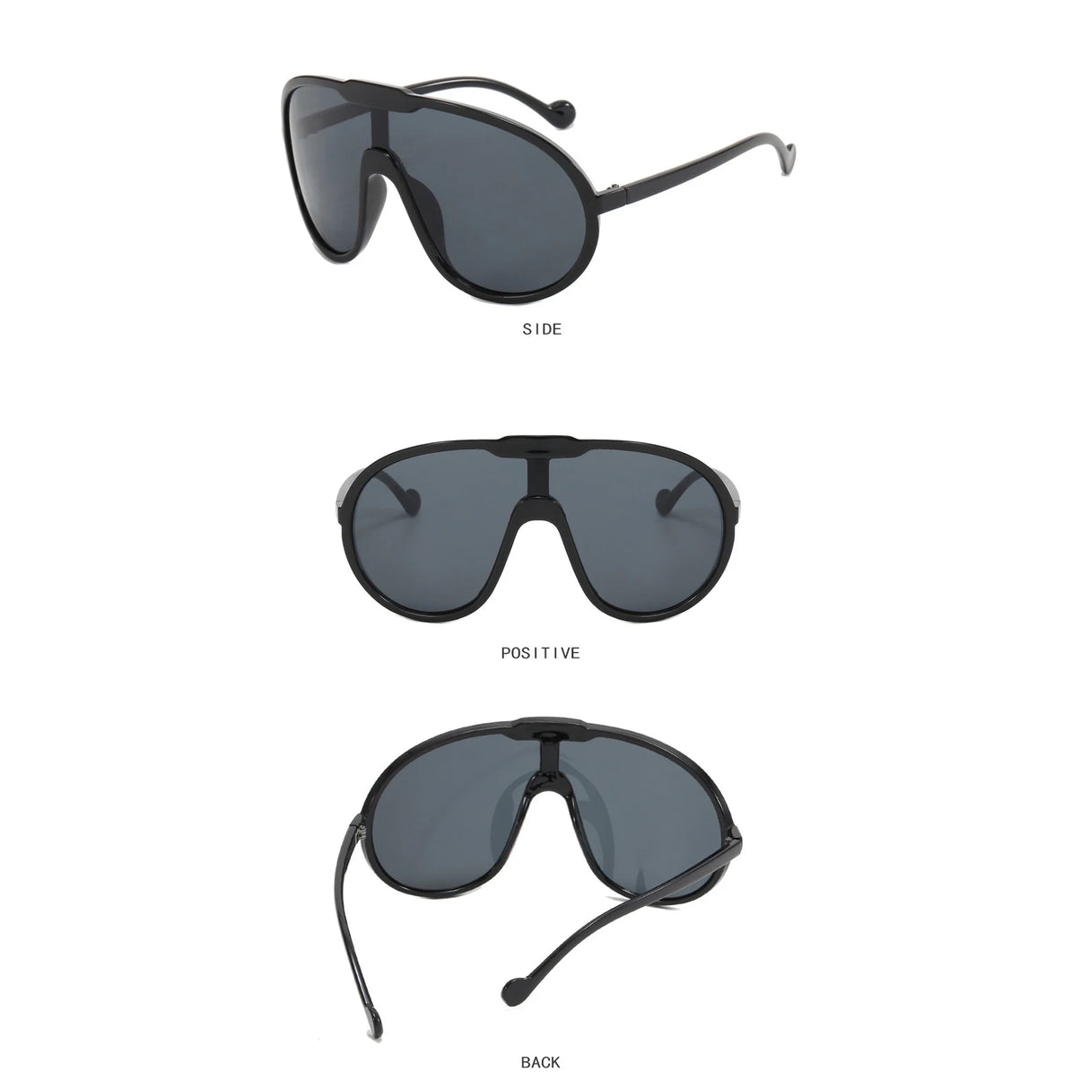 sides of Vintage Brand Oversized Pilot Sunglasses