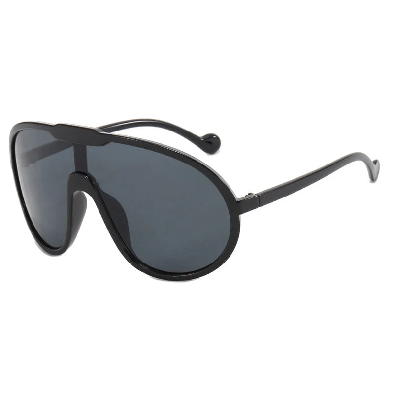 Black Vintage Brand Oversized Pilot Sunglasses