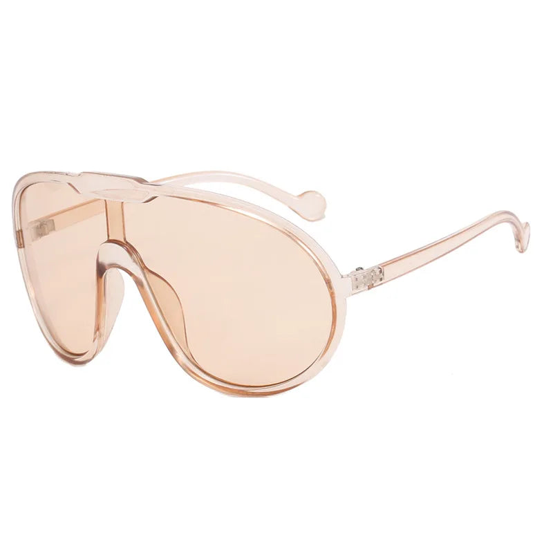 Transparent Vintage Brand Oversized Pilot Sunglasses