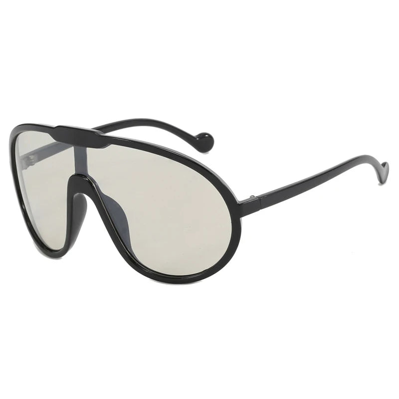 Black frame, silver lens Vintage Brand Oversized Pilot Sunglasses
