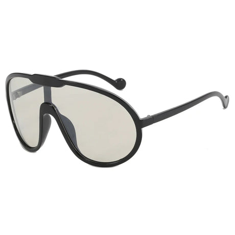 Black frame, silver lens Vintage Brand Oversized Pilot Sunglasses