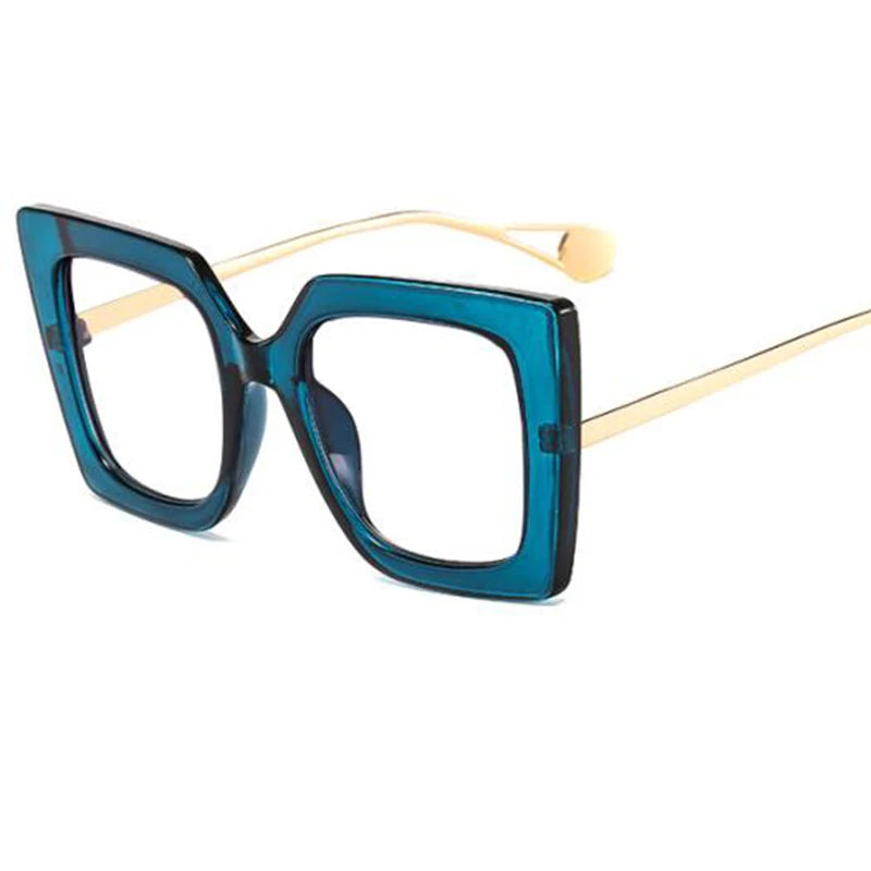 square blue glasses