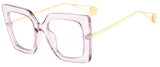 square glasses transparent 