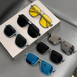Collection of Vintage Double Bridge Irregular Rim Sunglasses
